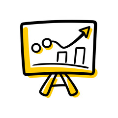 teaching board hand drawing icon for web and graphic design