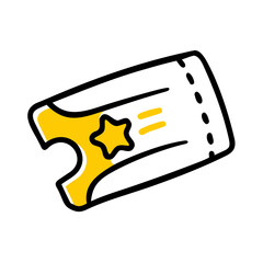 vr ticket hand drawing icon for web and graphic design
