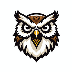 angry owl logo vector image
