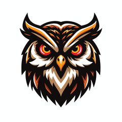 angry owl logo vector image