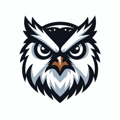 angry owl logo vector image