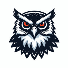 angry owl logo vector image