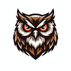 angry owl logo vector image