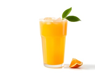 Fresh Orange Juice with Mint Leaves