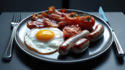 A hearty breakfast plate