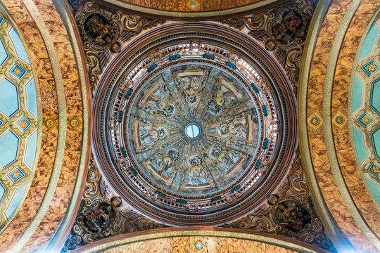 ceiling of the basilica of st mary of jesus - Powered by Adobe