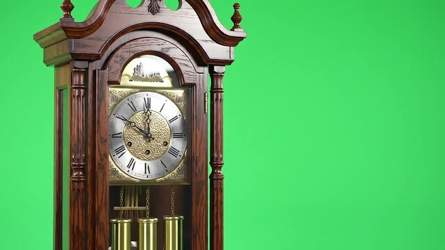 Elegant Antique Grandfather Clock with Pendulum and Chimes with ai generated
