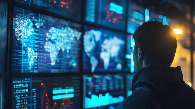 Blockchain developer coding smart contracts crypto 4K Videos