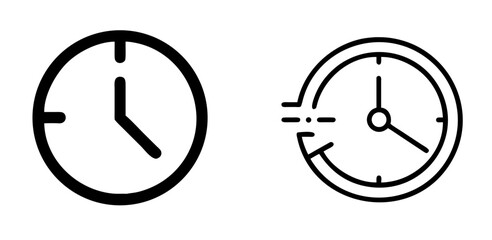 Clock Time Icon for Watch, Schedule, Alarm, Timer, and Time Management