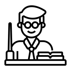 teacher Line Icon