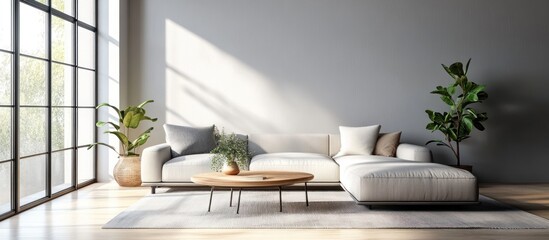 Modern living room interior - 3d render