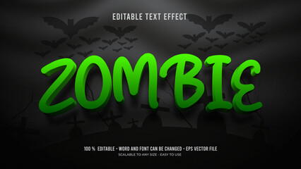zombie editable text effect