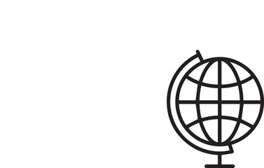 Explore a world of possibilities with this modern globe icon, perfect for educational resources, global business branding, and travel promotions
