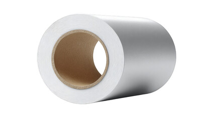 A roll of white paper with a brown cardboard tube