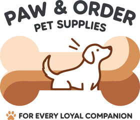 Obraz premium Logo dog bone 