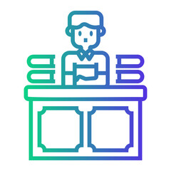 teacher Line Gradient Icon