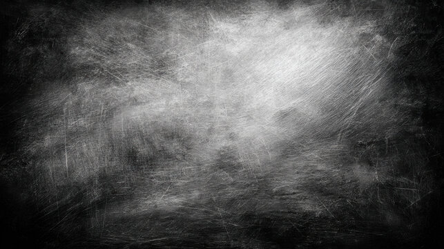 Scratched metal surface with dark and light texture creating