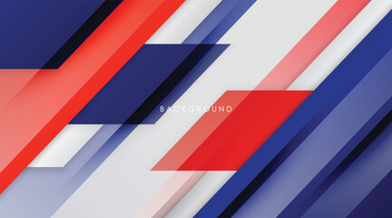 Modern abstract background blue and red with white silver colorful