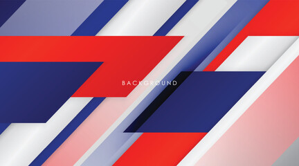 Modern abstract background blue and red with white silver colorful