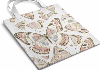 Trendy Shopping Bag Showcasing Unique Patterns on White



