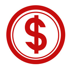 red dollar sign on transparent background clipart