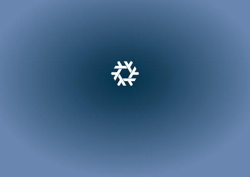 NixOS Minimalist Dark Blue Snowflake Wallpaper Background