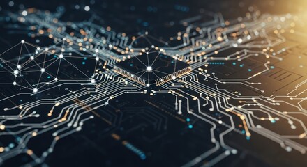 Complex circuit board with central chip
