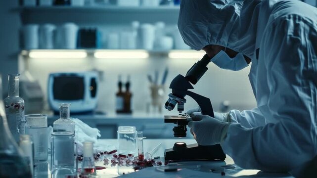 Forensic scientist examining from crime scene evidence 4K Videos