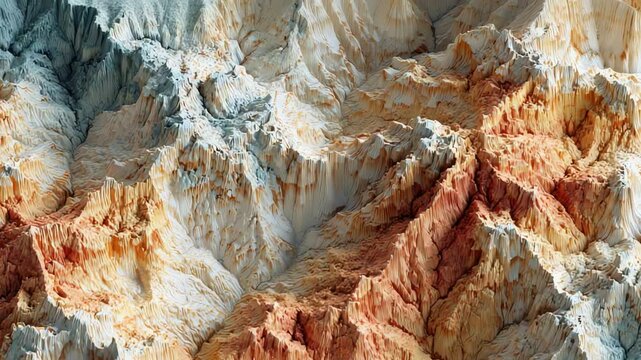 Abstract Terrain Elevation Map with Detailed Textured Surface Visualisation Style