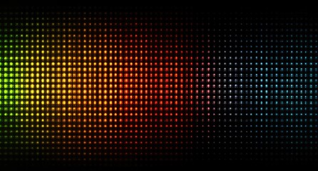 Colorful, glowing LED grid