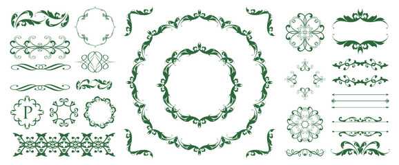 Vintage frame. Design template. Set of gorgeous frames.