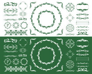 Vintage frame. Design template. Set of gorgeous frames.