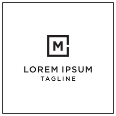 Fototapeta premium cm or mc square logo 