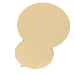 The Balloon text PNG image for conversation concept 3d Rendering.