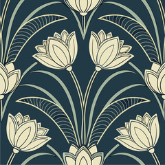Art Deco ornamental floral 