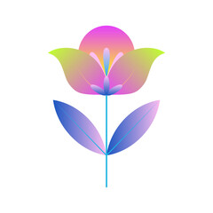 floral spring. flat folk geometric style