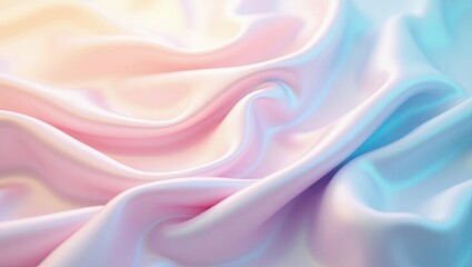Obraz premium Smooth, pastel-colored silk fabric drapes in soft folds.