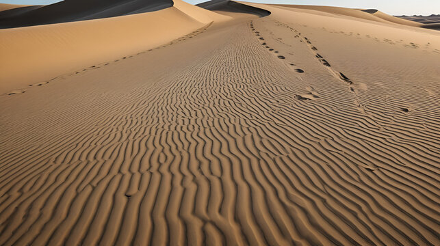 Diagonal lines created by shifting sands guide the viewers gaze toward designated text areas