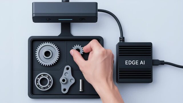 AI technology enhances vdo processing and edge computing industry production optimizing mechanical systems with intelligent processing for efficient
