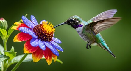 Naklejka premium Hummingbird Feeding Nectar