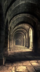 Obraz premium Mysterious stone corridor