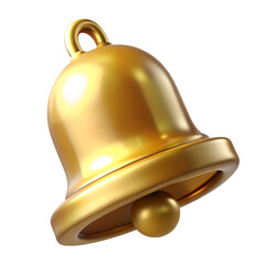 Fototapeta premium 3d illustration of golden bell isolated on transparent background
