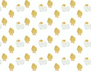 seamless pattern with easter eggs