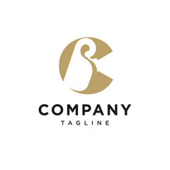 Obraz premium Letter C Hanging Room Hotel Logo Icon Vector