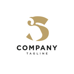 Letter S Hanging Room Hotel Logo Icon Vector