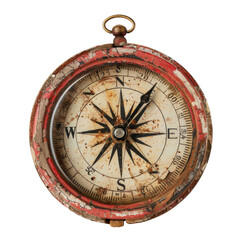 Rusty compass, nautical direction, studio shot, dark background, vintage navigation