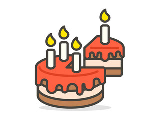 birthday cake with candles