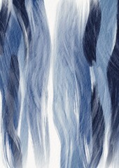 Indigo blue brush stroke background on paper for decoration on frabric dye, water wave and classic art style.