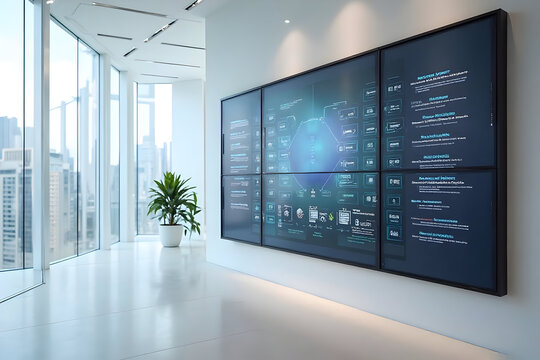 Displaying Data on Large Screen in Modern Office