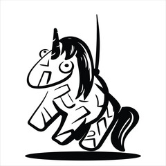Lineart Pinata Item Vector Illustration Minimalist Lineart Style